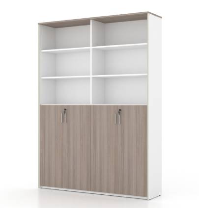 Universal 6-Level Dual Cabinet (White Body)