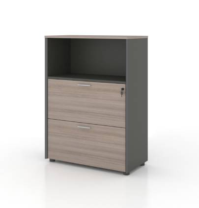 Universal 3-Level Drawer with Open Shelf (Meteor Grey Body)