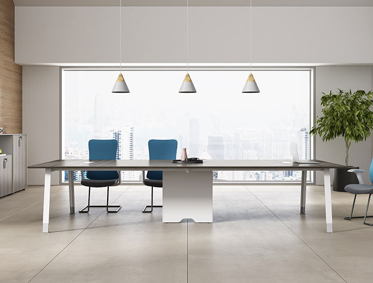 Noqi Workstation Collection Modern White and Khaki Office Furniture