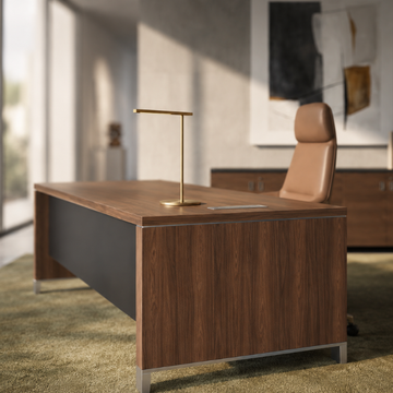 Linea Due Straight Desk Consumer BAFCO Walnut 1400 30 Days