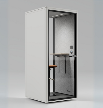 QuietQube Phone Booth (Stocking) Consumer BAFCO White Fixed Table Only 2-5 Working Days