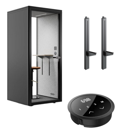 QuietQube Office Phone Booth – Soundproof Acoustic Pod for Workspaces Consumer BAFCO Electric Sit/Stand + Perching Stool 8-10 Weeks