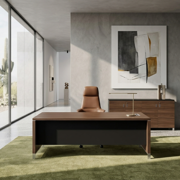 Linea Due Straight Desk Consumer BAFCO Walnut 2000 30 Days