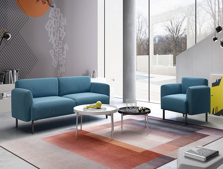 Skin Sofa Executive Style Office Furniture with Leather & Fabric