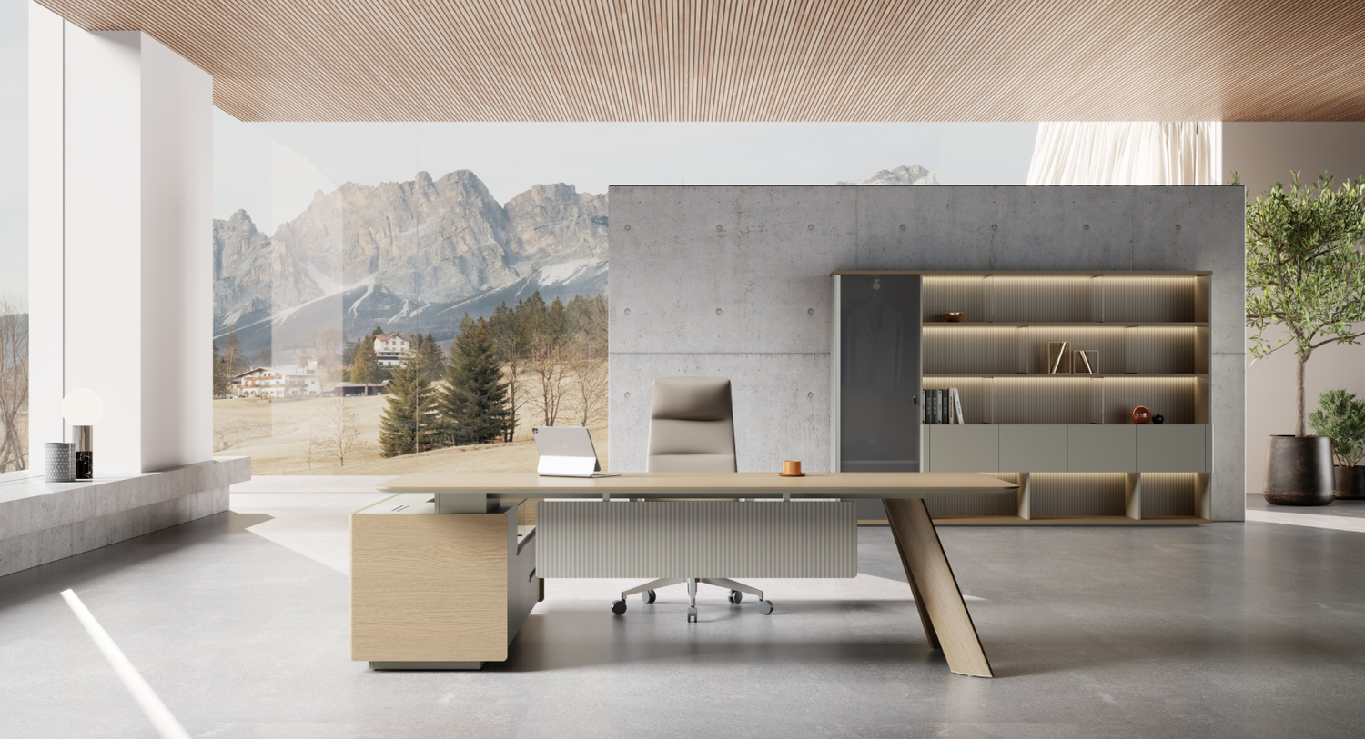 Minimalist Office Furniture | ATHAN Collection - Executive Desks ...