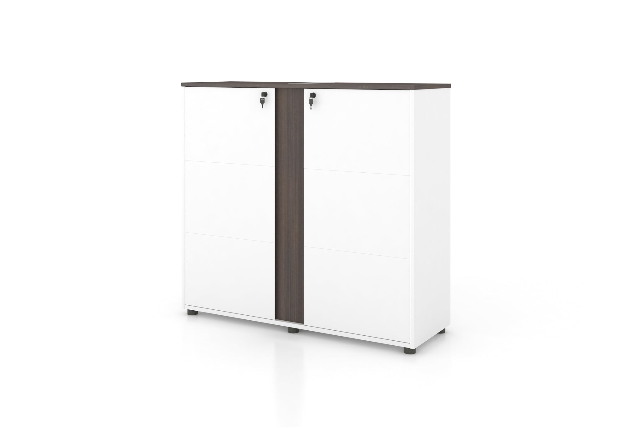 Universal 3-Level Printer Cabinet (White Body) Consumer KANO CF08 Walnut Hairline 8-10 Weeks 