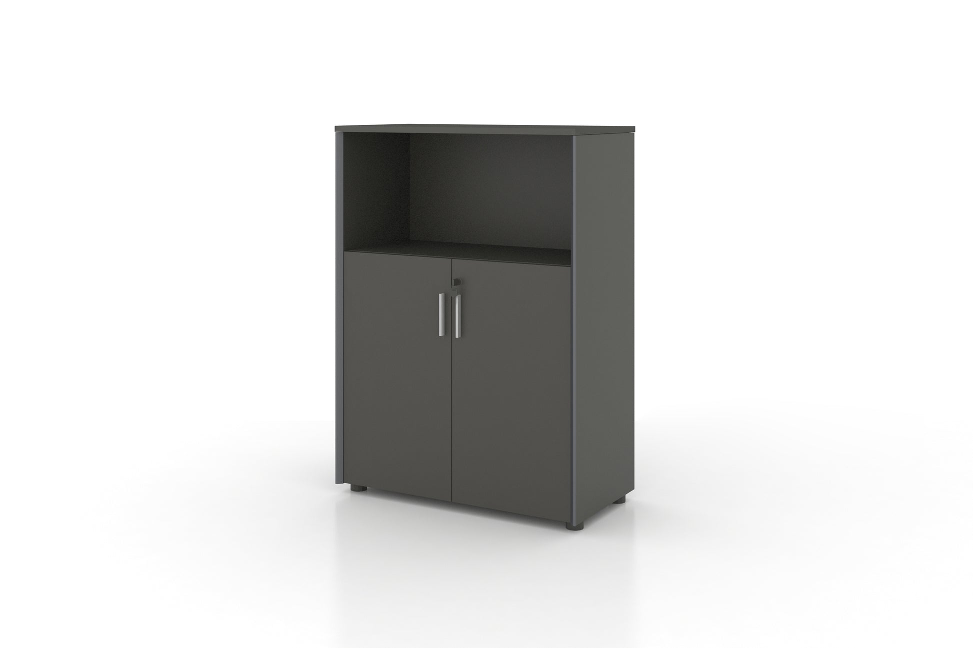 Universal 3-Level Cabinet with Open Shelf (Meteor Grey Body) Consumer KANO CF17 Meteor Grey 8-10 Weeks 
