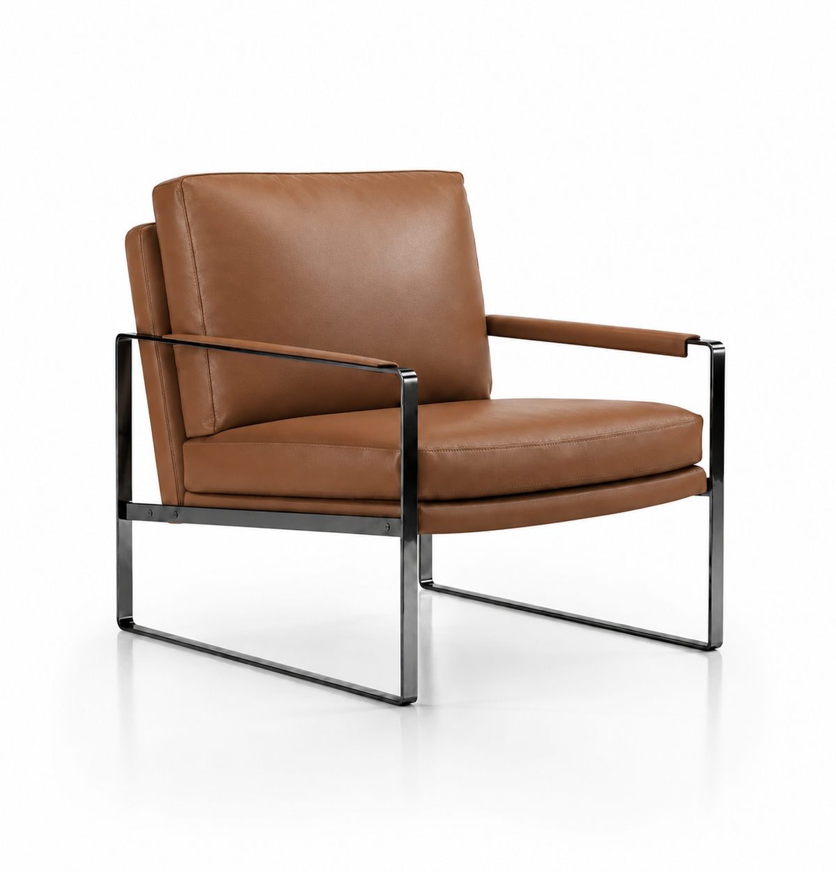 Riche Lounge Chair Consumer KANO Tan Vegan Leather 8-10 Weeks