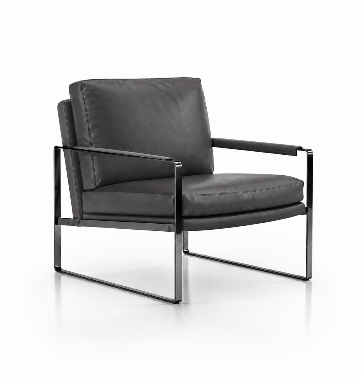 Riche Lounge Chair Consumer KANO Grey Vegan Leather 8-10 Weeks