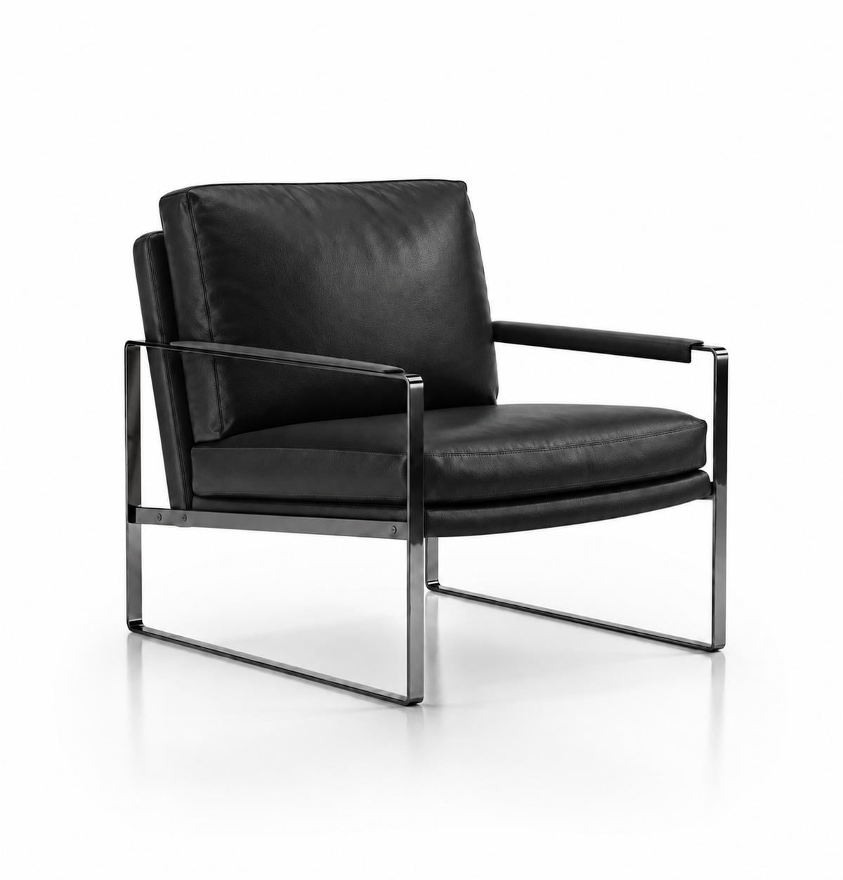 Riche Lounge Chair Consumer KANO Black Vegan Leather 2-5 Working Days