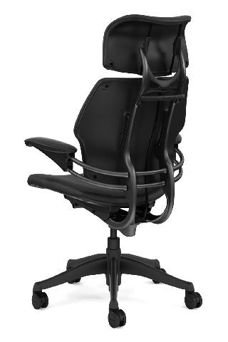 Freedom with Headrest Consumer Humanscale Black Ticino Chrome Free Leather 8-10 Weeks