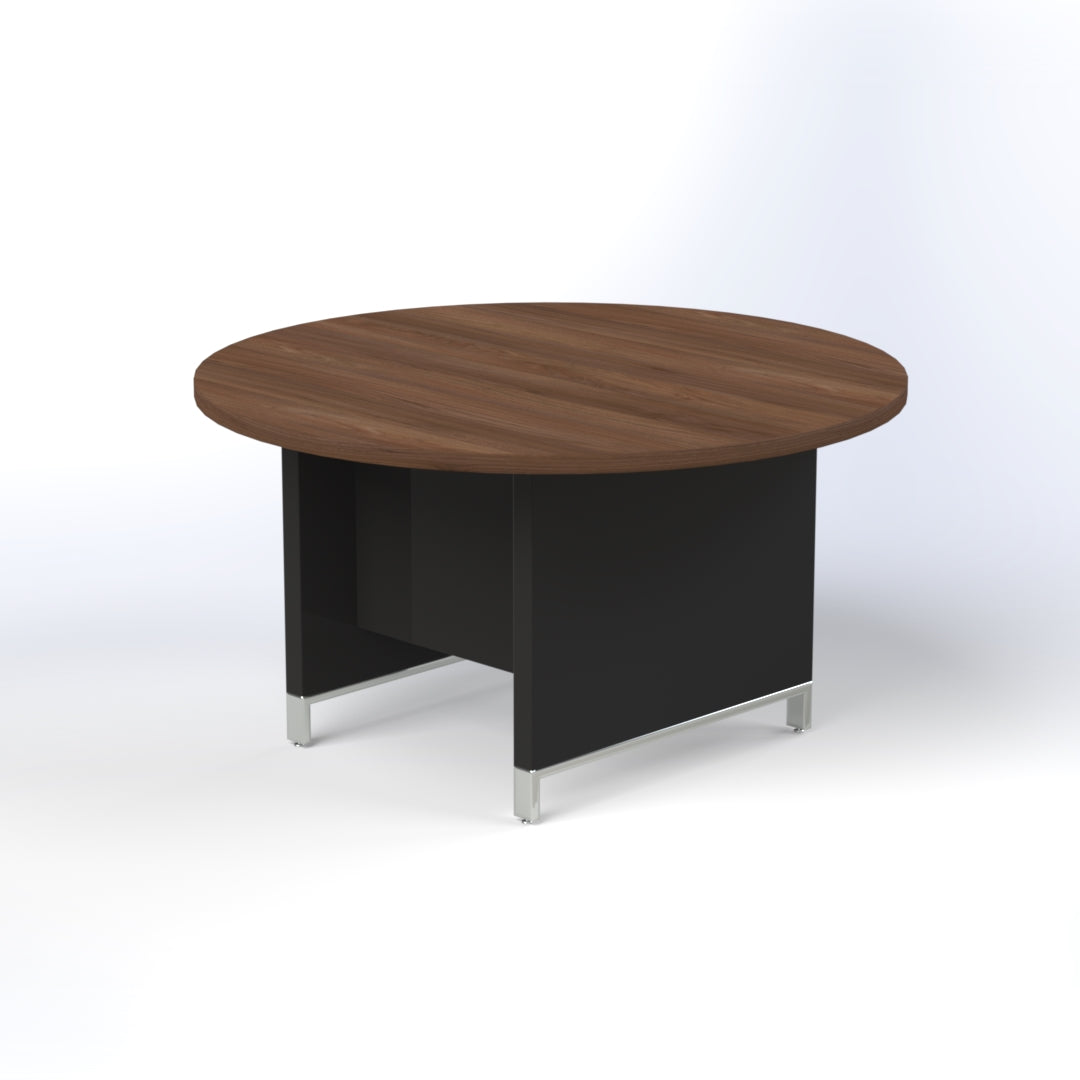 Linea Due Round Meeting Table Consumer BAFCO D1400 x H750mm Maryland Walnut B 2-5 Working Days