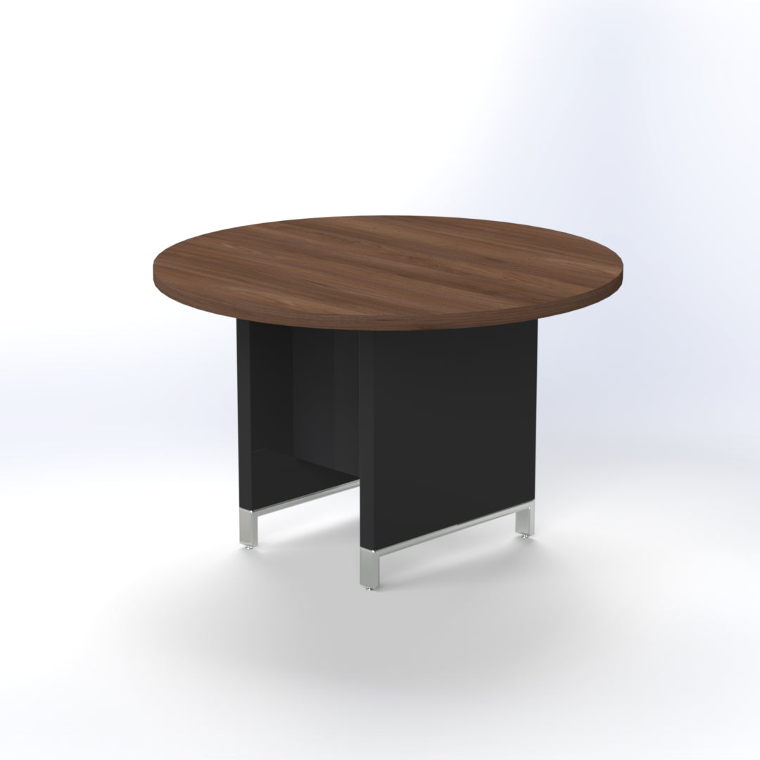 Linea Due Round Meeting Table Consumer BAFCO D1200 x H750mm Maryland Walnut B 2-5 Working Days