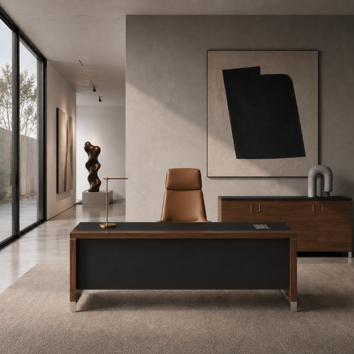 Linea Due Straight Desk (Premium) Consumer BAFCO Walnut 1600 30 Days