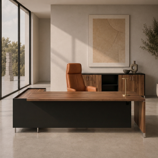 Linea Due with Credenza Return Consumer BAFCO