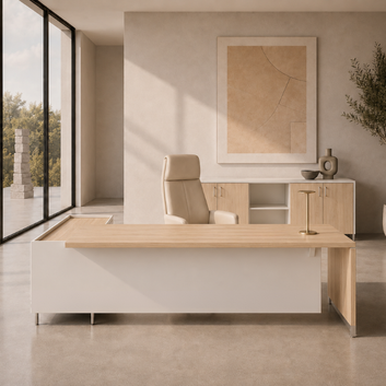 Linea Due with Credenza Return Consumer BAFCO