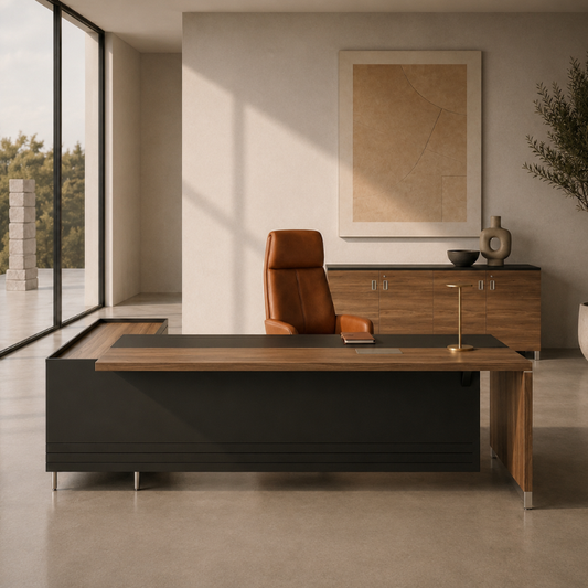 Linea Due with Credenza Return (Premium) Consumer BAFCO