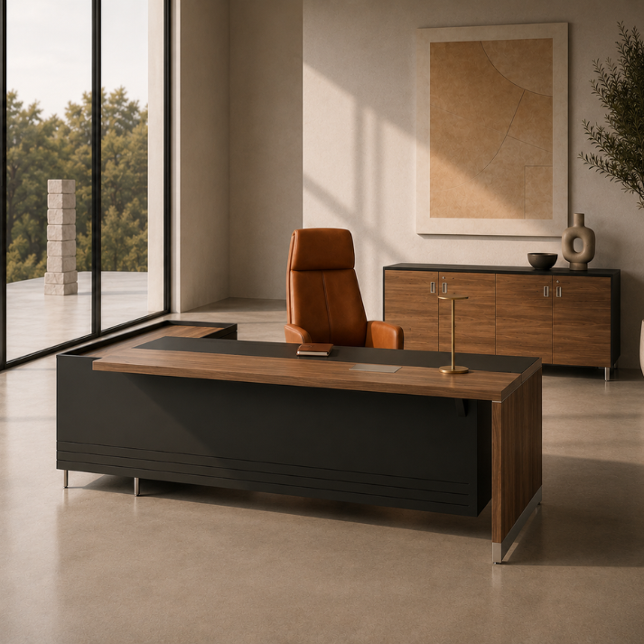 Linea Due with Credenza Return (Premium) Consumer BAFCO