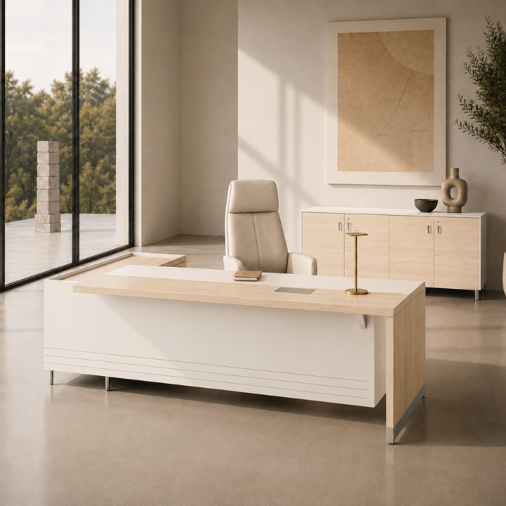 Linea Due with Credenza Return (Premium) Consumer BAFCO