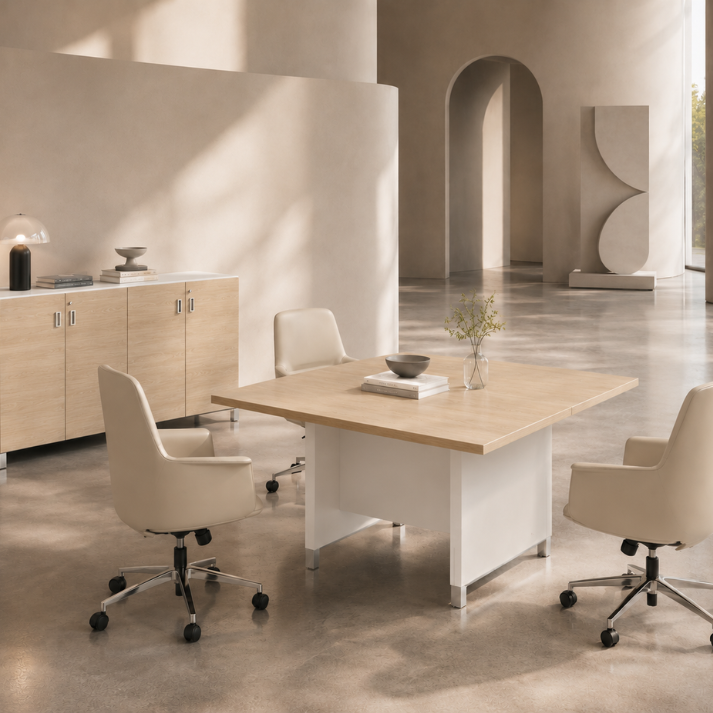 Linea Due Square Meeting Table Consumer BAFCO