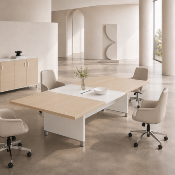 Linea Due Meeting Table Consumer BAFCO Light Oak 2400 30 Days