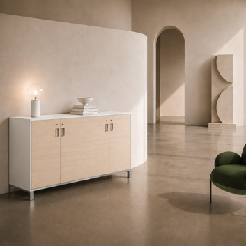 Linea Due Credenza Consumer BAFCO Light Oak 1600 30 Days