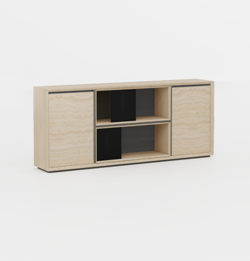 Quzzi Credenza Consumer KANO 2300 x 400 x H900mm CY23 White Oak 8-10 Weeks