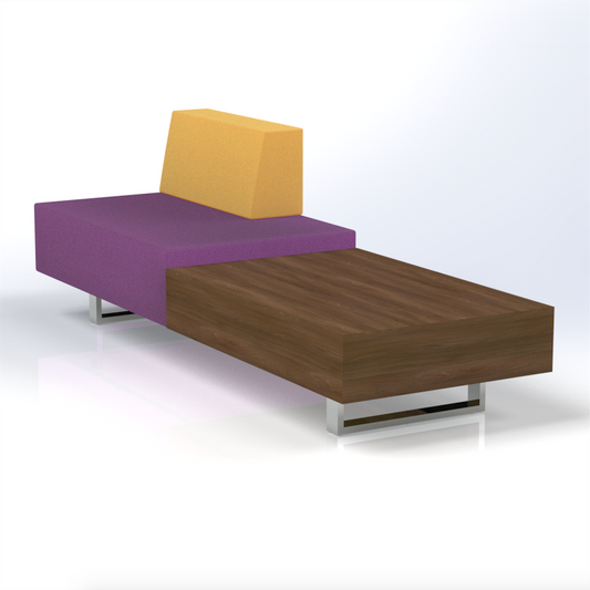 Ethan 1.5 Seat Sofa with Coffee Table - BAFCO