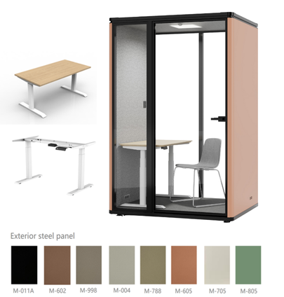 QuietQube Acoustic Work Pod Consumer BAFCO Electric Sit/Stand Table 8-10 Weeks