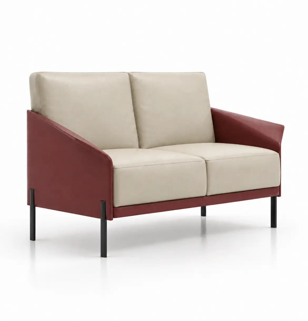 Athan 2-Seater Sofa Consumer KANO Red PU Vegan Leather 8-10 Weeks