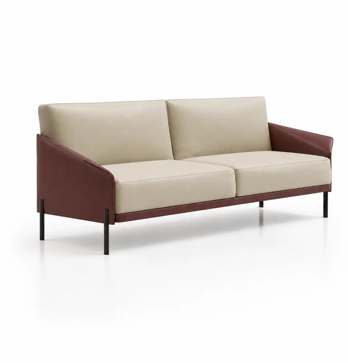 Athan 3-Seater Sofa Consumer KANO Red PU Vegan Leather 8-10 Weeks