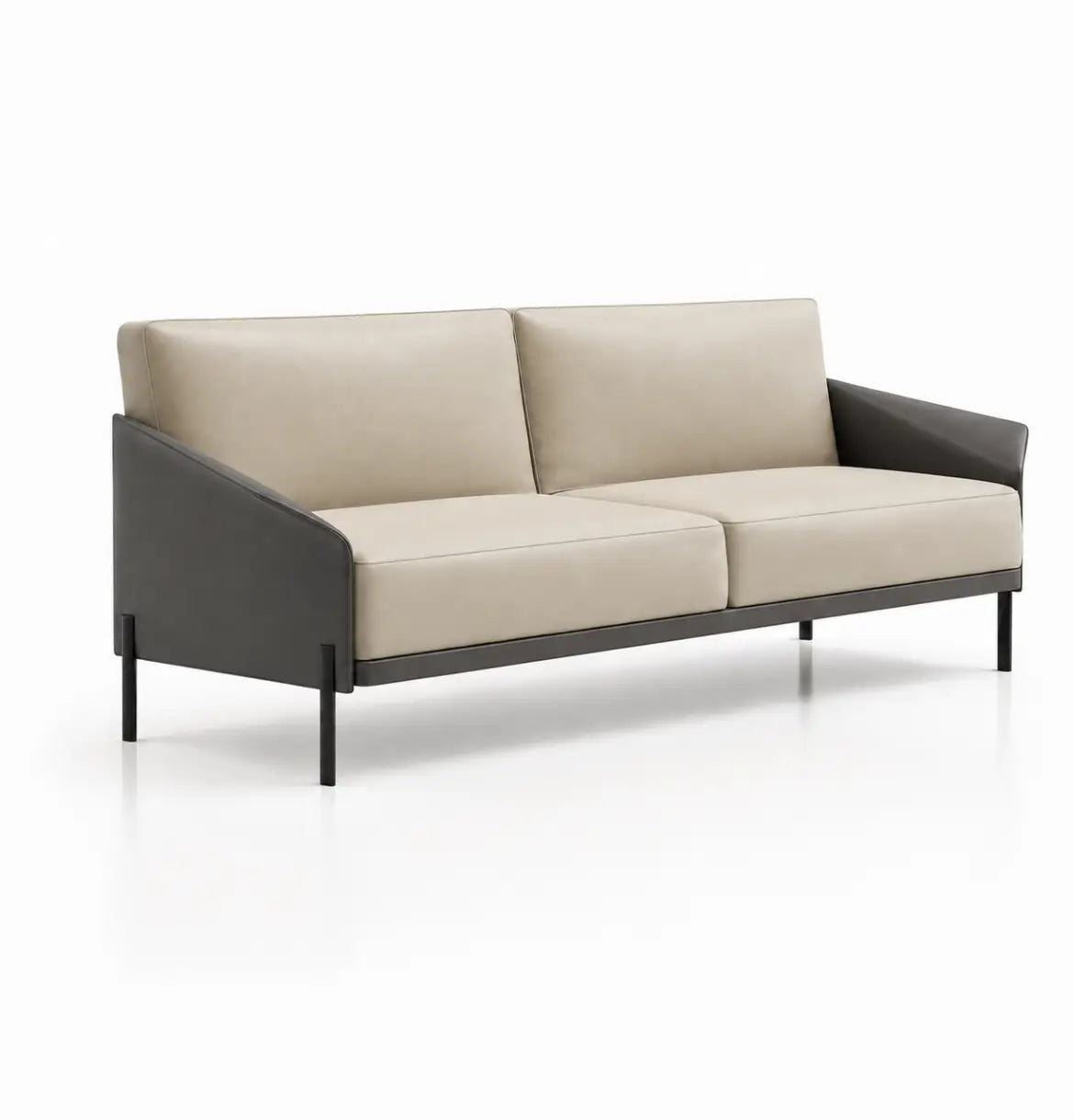 Athan 3-Seater Sofa Consumer KANO Grey PU Vegan Leather 8-10 Weeks