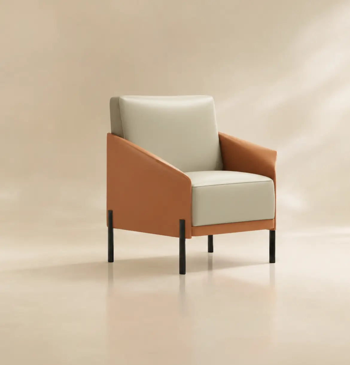 Athan Armchair Consumer KANO PU Vegan Leather Tan 8-10 Weeks