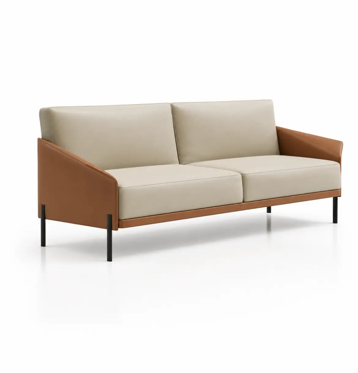 Athan 3-Seater Sofa Consumer KANO Tan PU Vegan Leather 8-10 Weeks