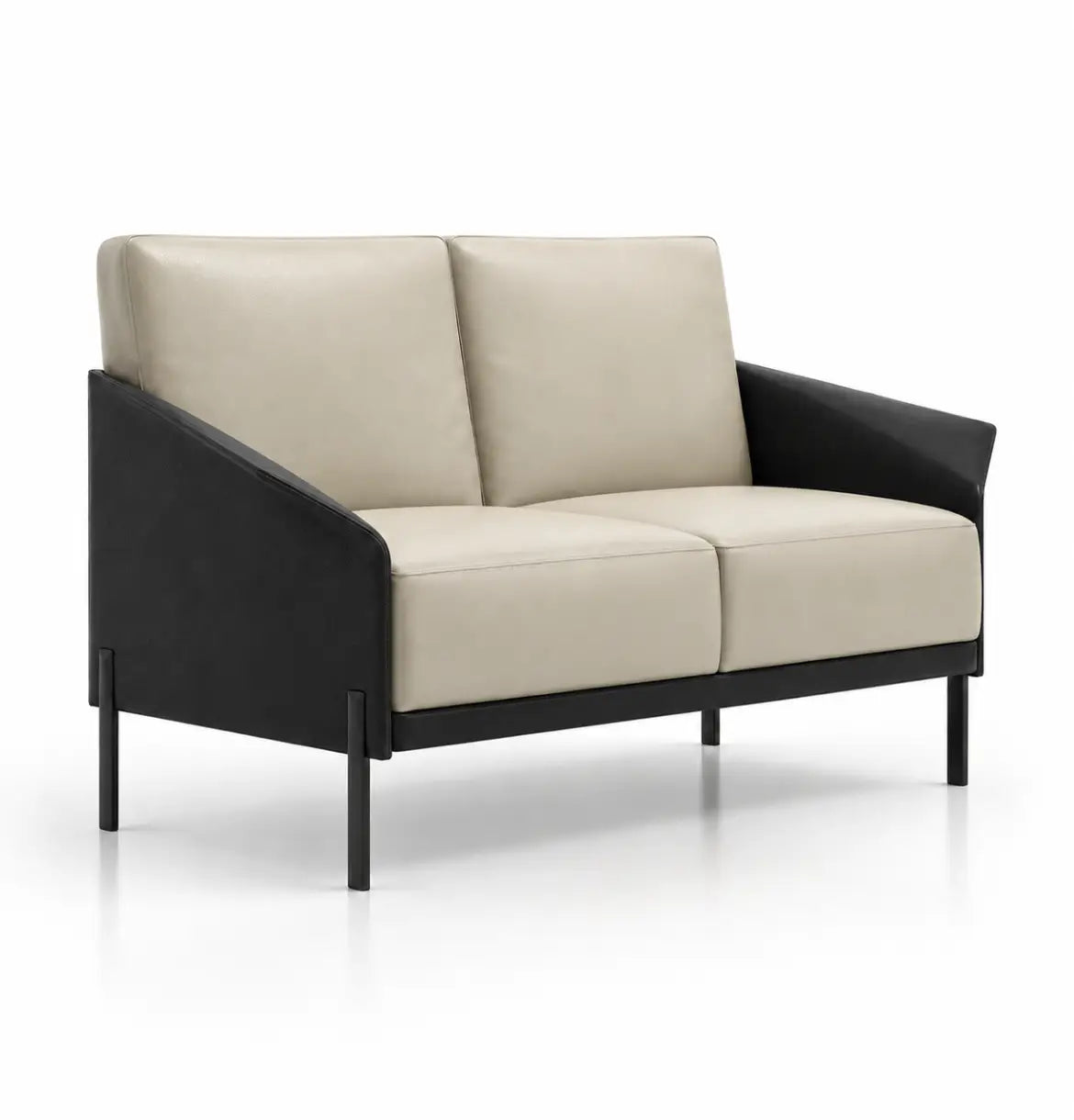 Athan 2-Seater Sofa Consumer KANO Black PU Vegan Leather 8-10 Weeks