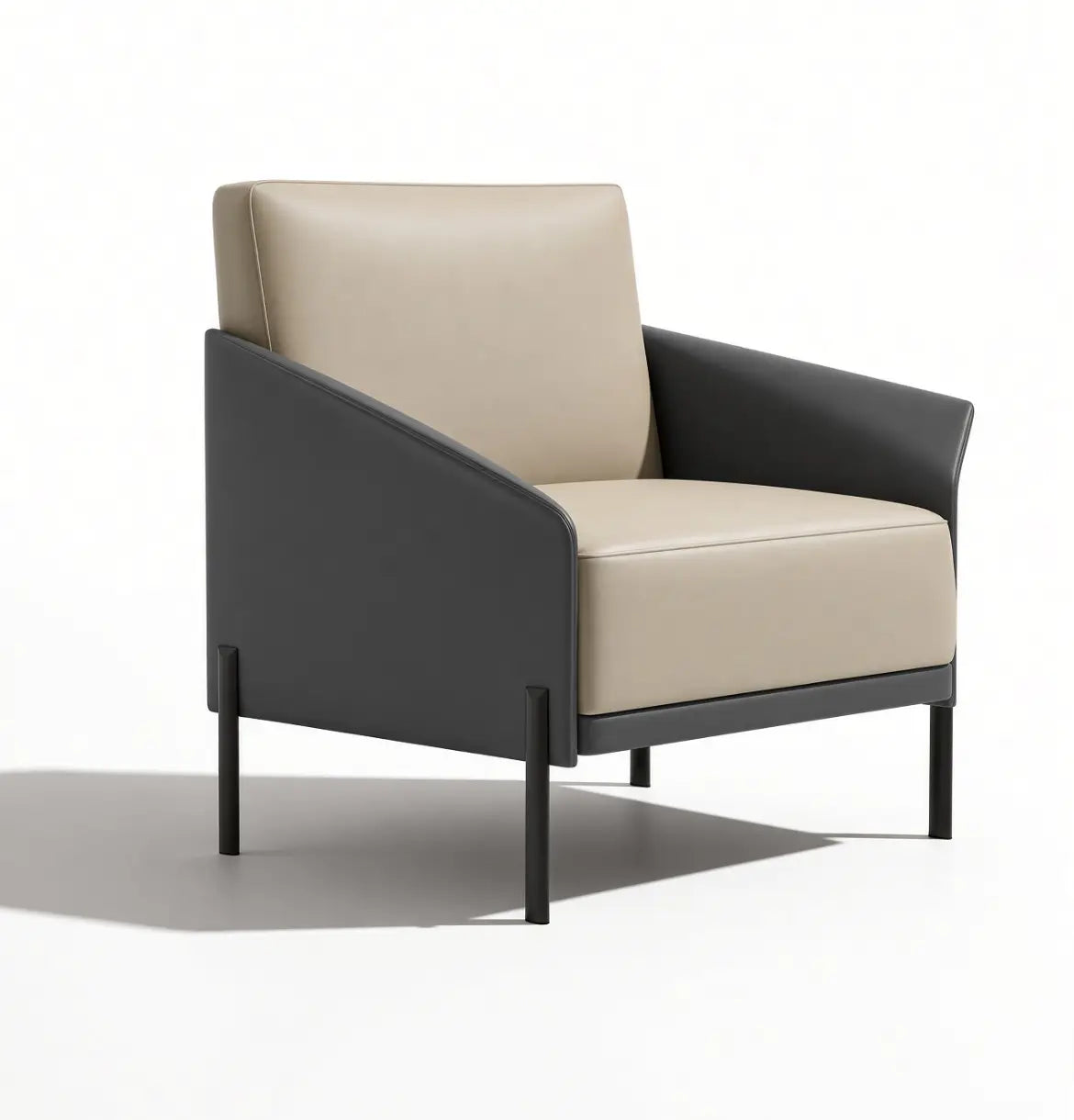 Athan Armchair Consumer KANO Grey Vegan Leather 8-10 Weeks