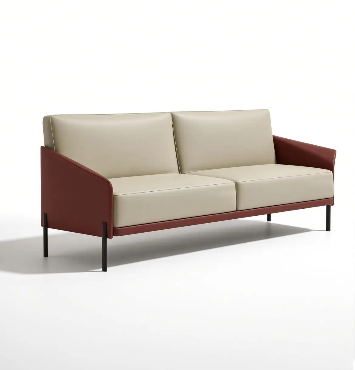 Athan 3-Seater Sofa Consumer KANO Red Vegan Leather 8-10 Weeks