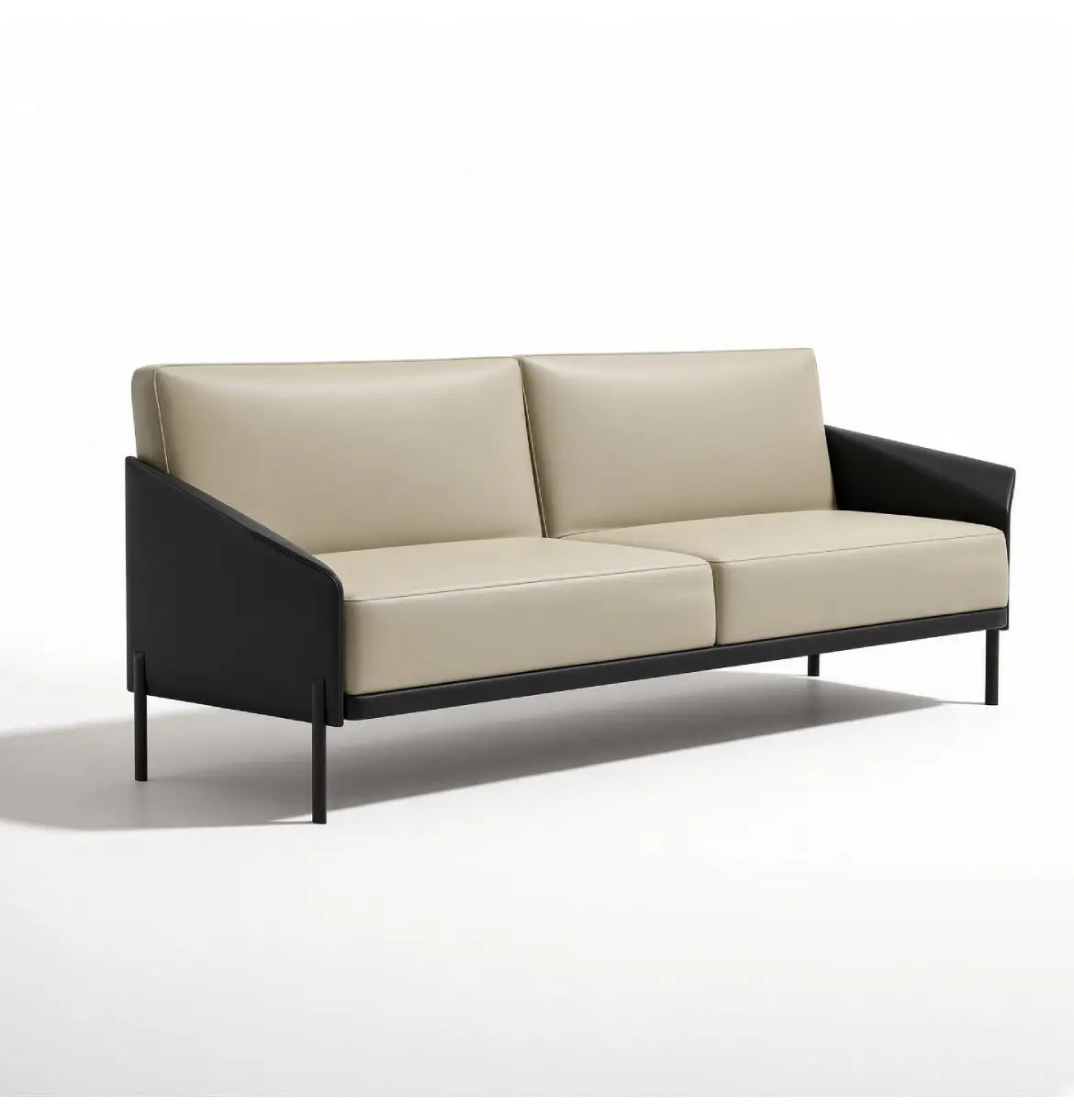 Athan 3-Seater Sofa Consumer KANO Black Vegan Leather 8-10 Weeks