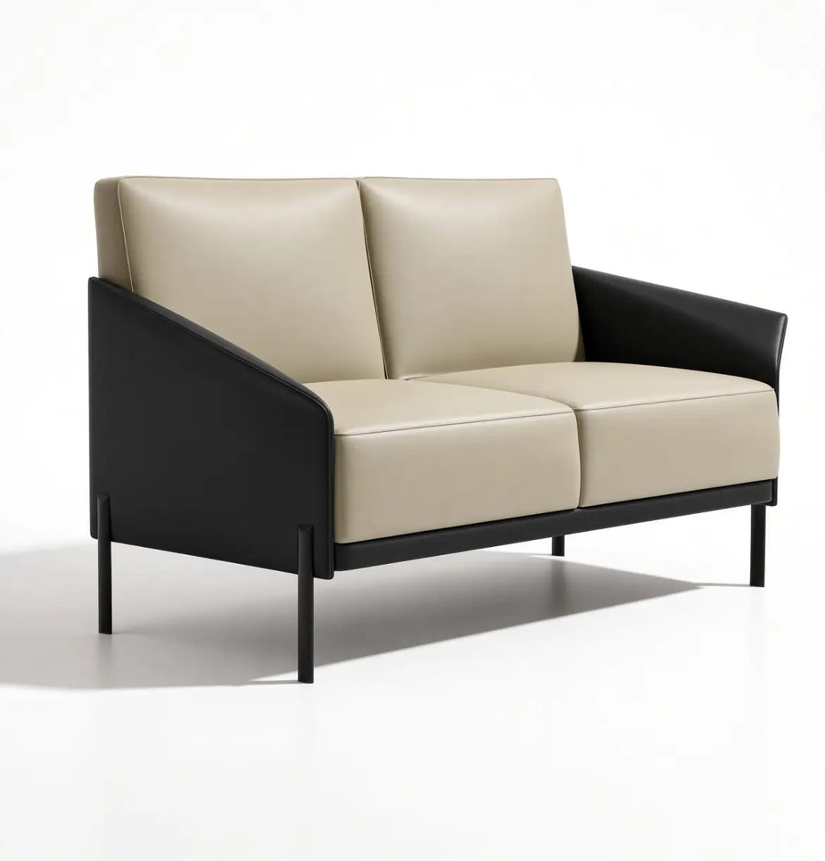 Athan 2-Seater Sofa Consumer KANO Black Vegan Leather 8-10 Weeks