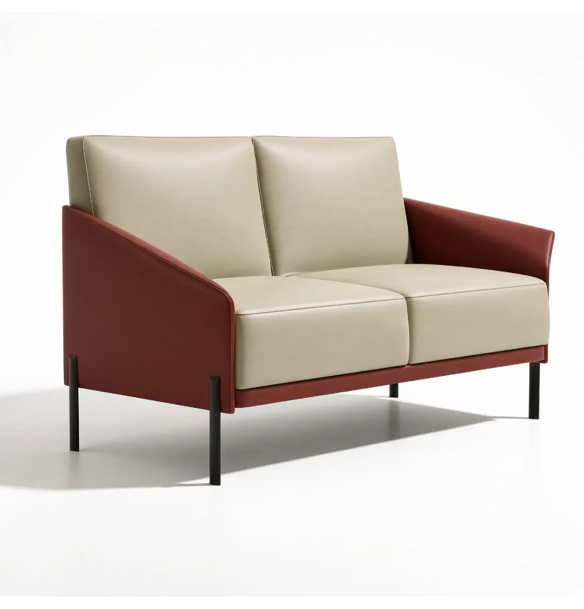 Athan 2-Seater Sofa Consumer KANO Red Vegan Leather 8-10 Weeks