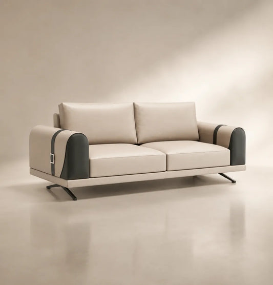 Avia 2-Seater Sofa Consumer KANO Genuine Leather Khaki 8-10 Weeks