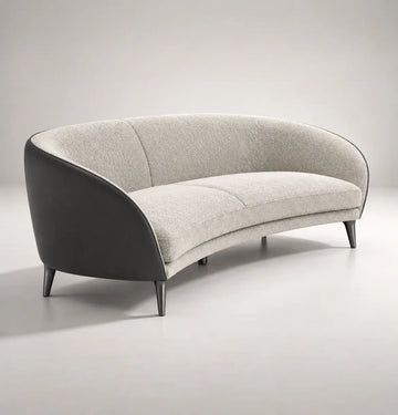 Bee 3-Seater Curved Fabric Sofa