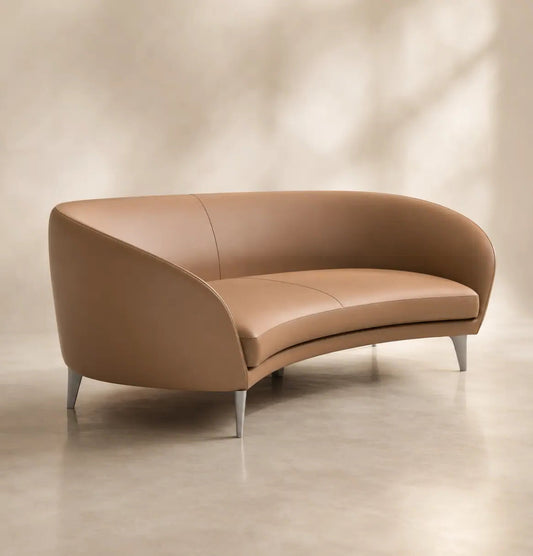 Bee 3-Seater Curved shaped sofa Consumer KANO Vegan Leather Tan 8-10 Weeks
