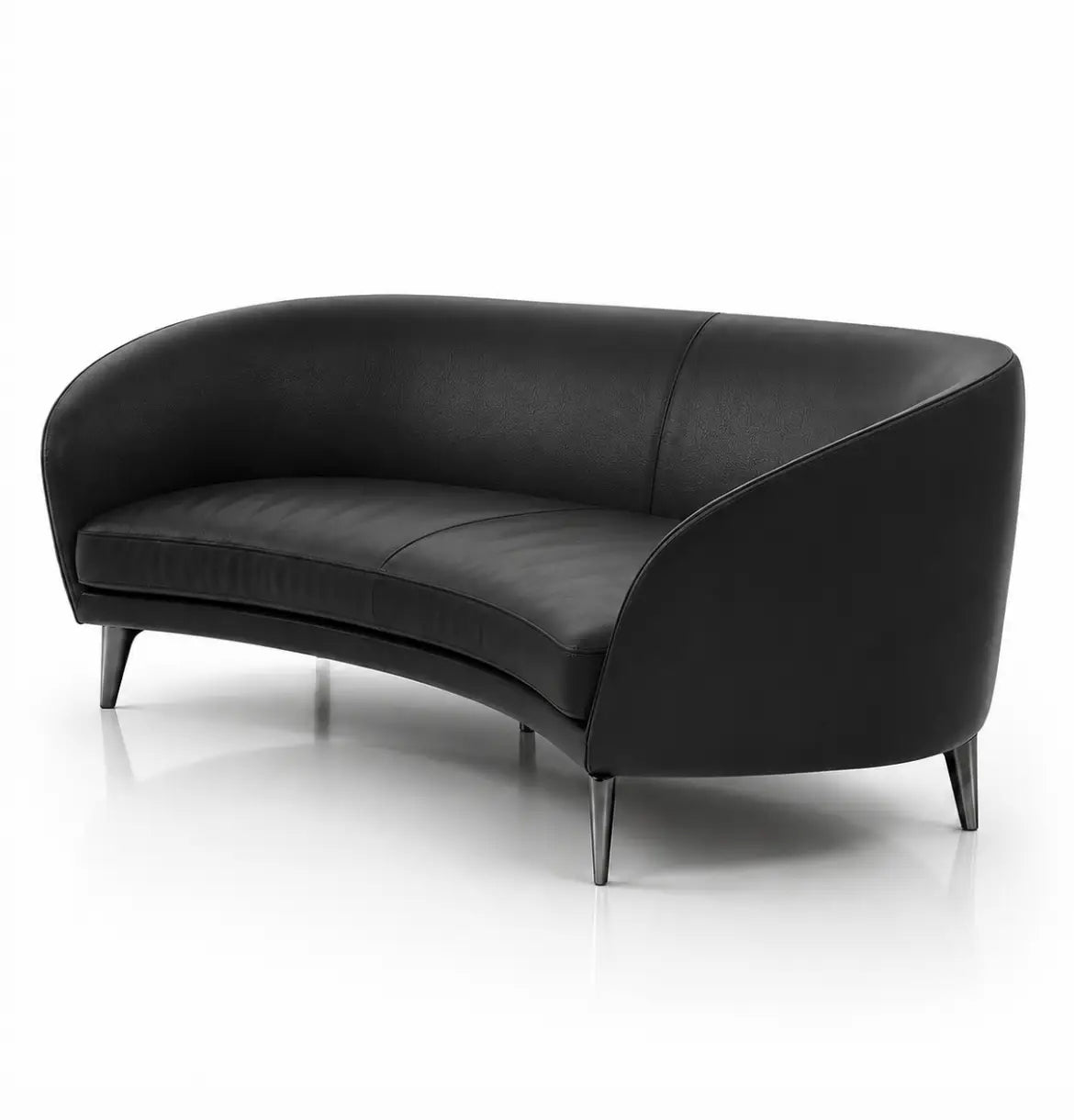 Bee 3-Seater Curved shaped sofa Consumer KANO Black Vegan Leather 8-10 Weeks