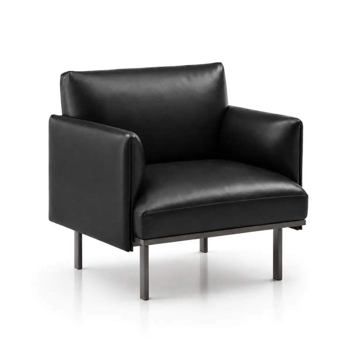 Binray Armchair Consumer KANO Black PVC Vegan Leather 8-10 Weeks
