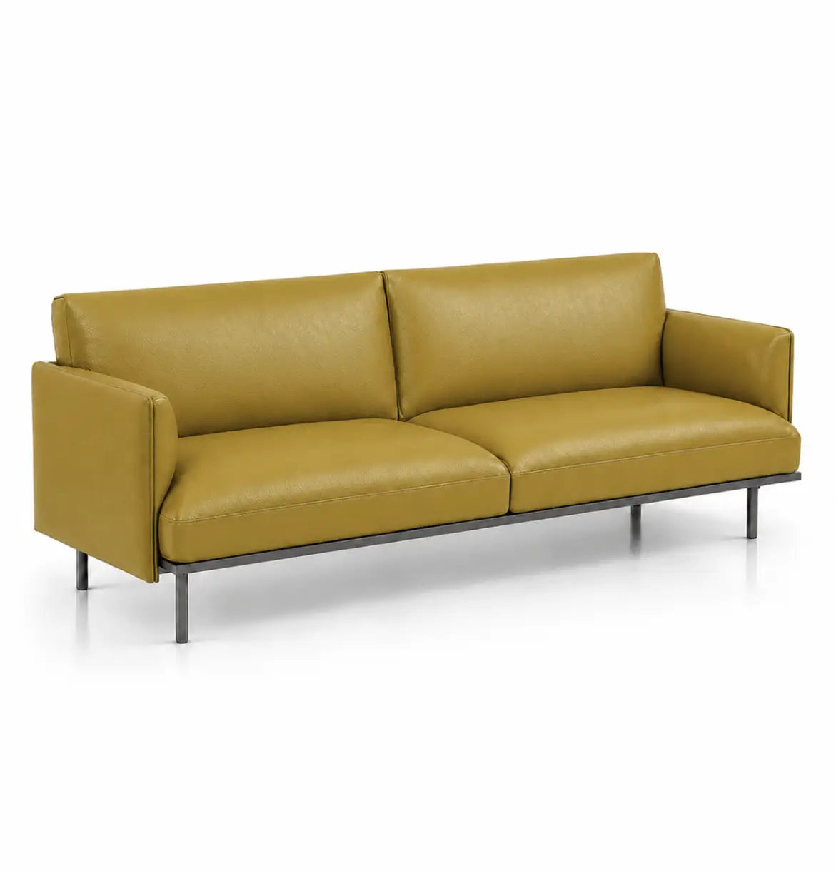 Binray 3-Seater Sofa Consumer KANO Yellow PVC Vegan Leather 8-10 Weeks