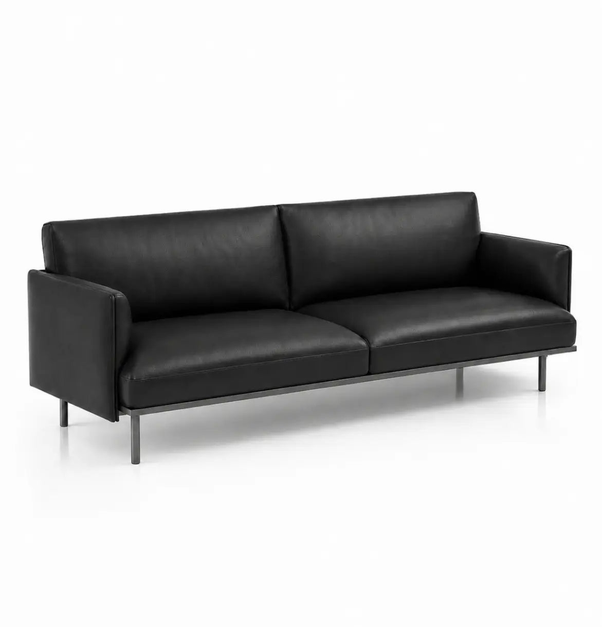 Binray 3-Seater Sofa Consumer KANO Black PVC Vegan Leather 8-10 Weeks