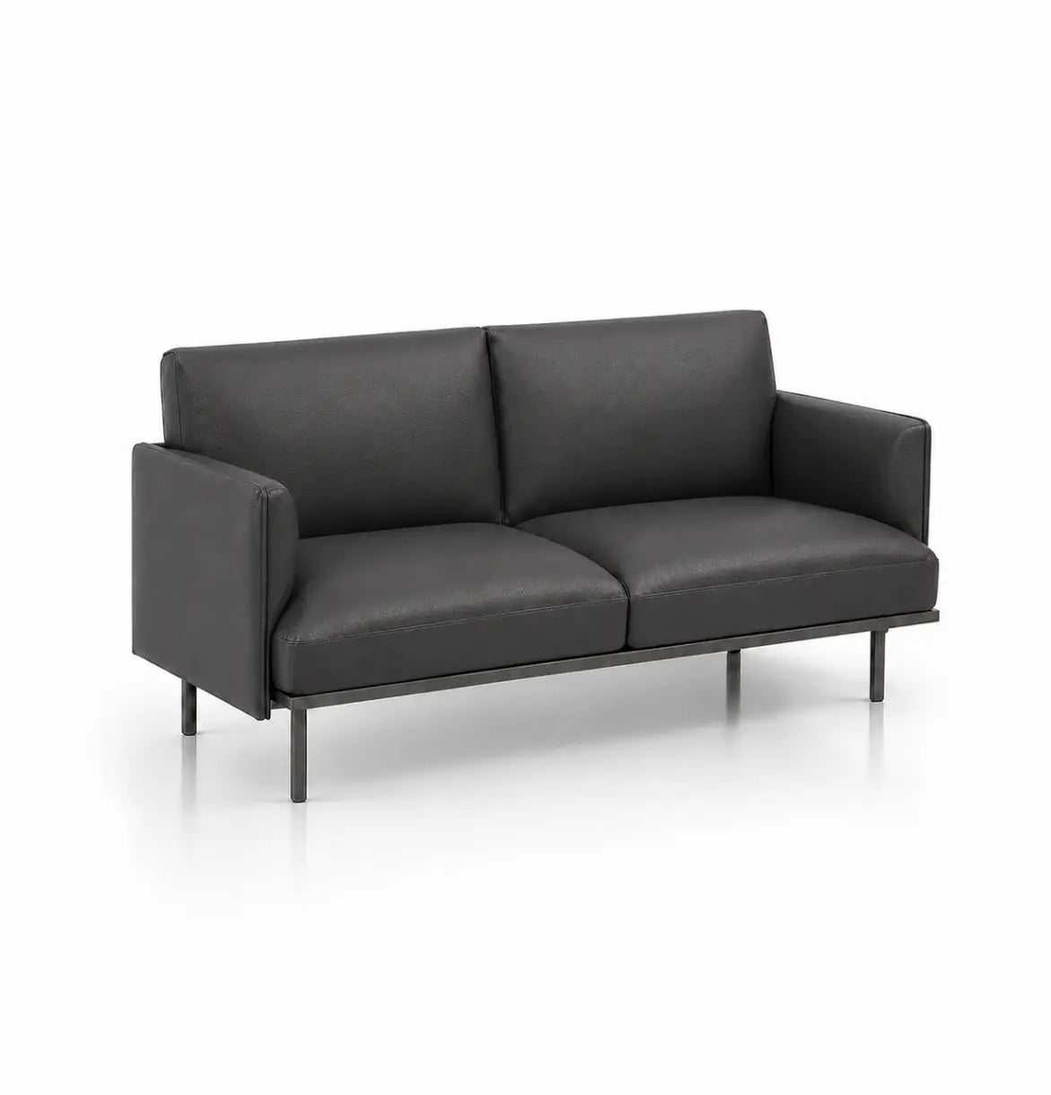 Binray 2-Seater Sofa Consumer KANO Grey PVC Vegan Leather 8-10 Weeks