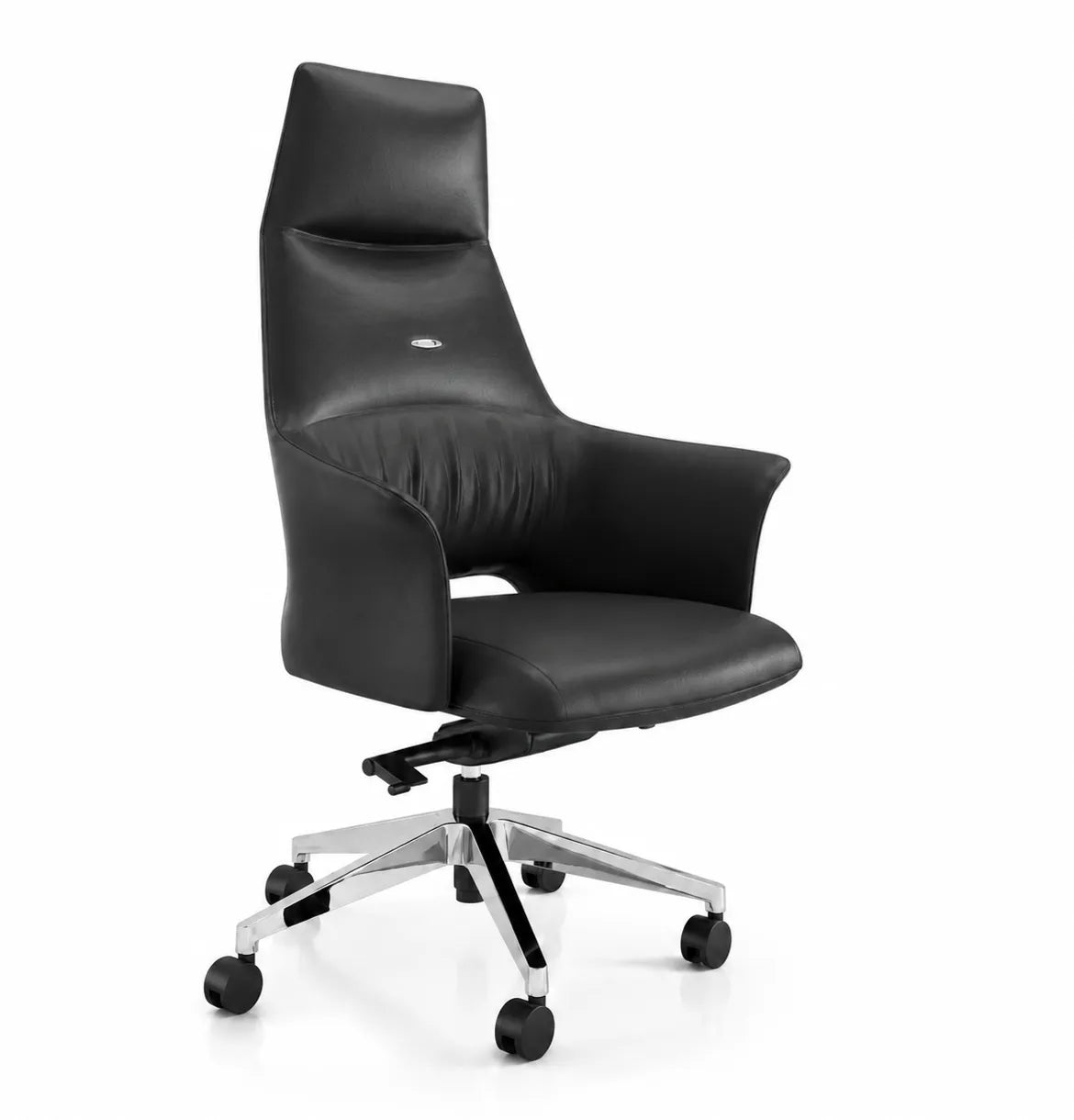 Binye Highback in Black Leather