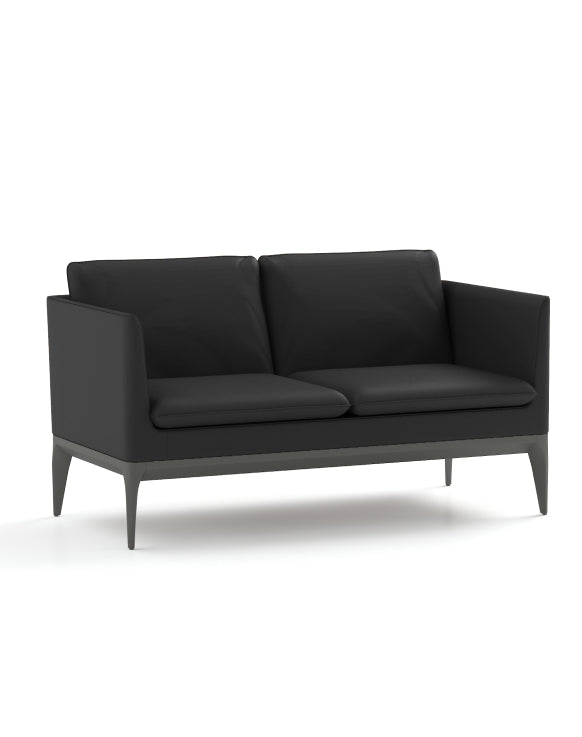 Newport Castle 2-Seater Sofa Consumer KANO Black Vegan Leather 8-10 Weeks